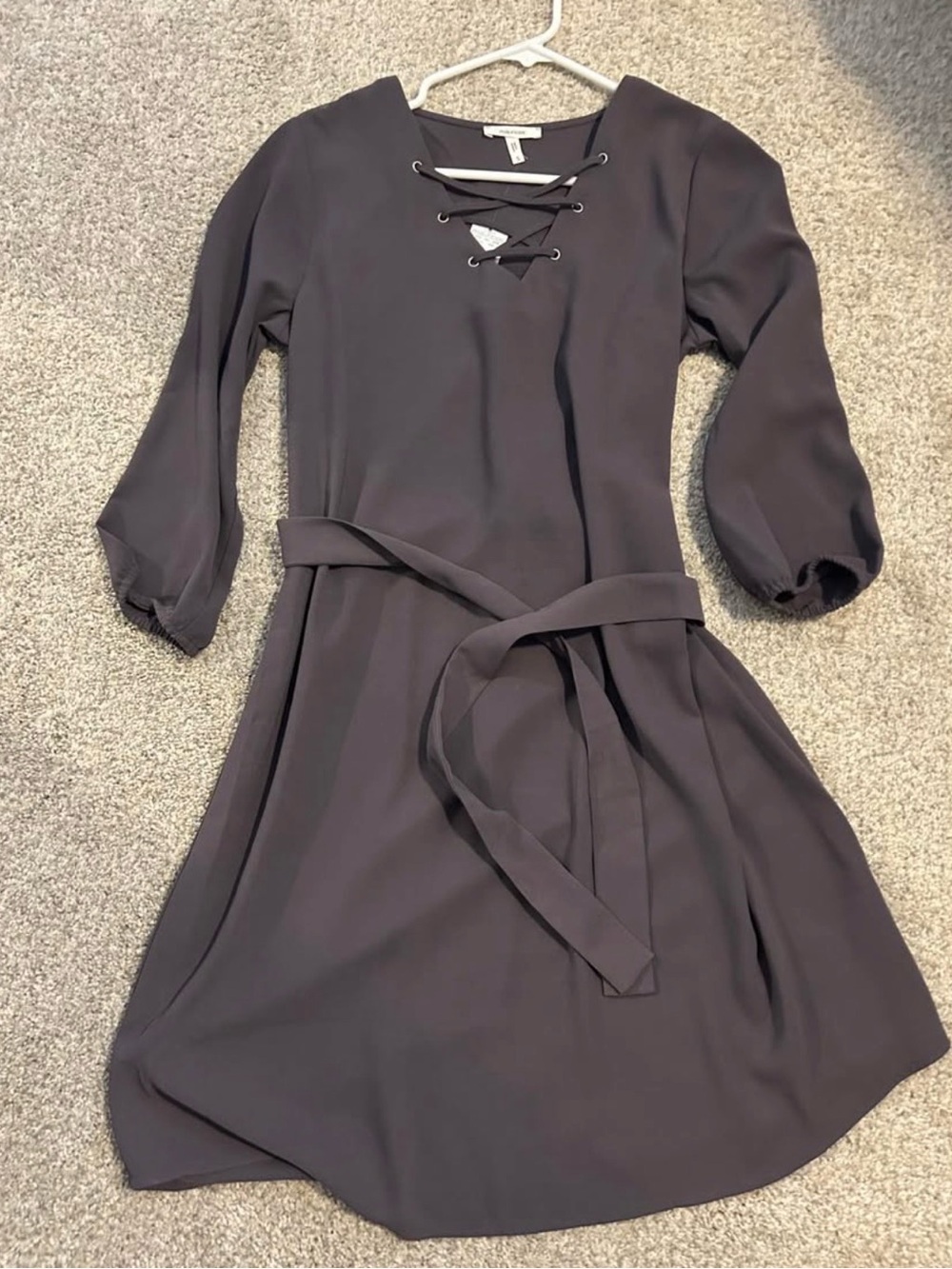 Maurices Dark Purple Belted Dress - Picture 1 of 3